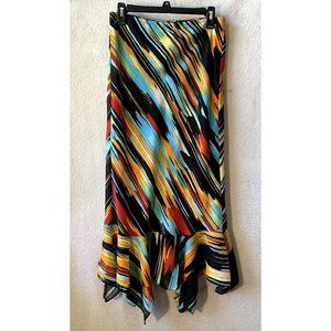 Dress-U Colorful Abstract Painterly Maxi Skirt Size 8